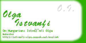 olga istvanfi business card
